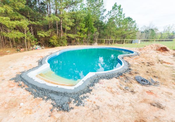 Pool Landscape Leveling in Hayden