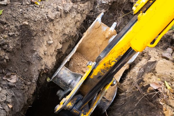 Downspout Trenching in Hayden