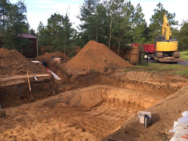 Pool Site Excavation in Hayden